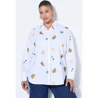 Studio Untold Hemdbluse Hemd Oversize Shape allover Stickerei Langarm