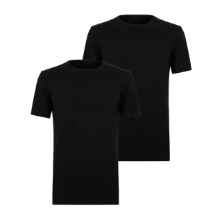 Boss - "Comfort" T-Shirt für Herren, Baumwolle, leger, kurzärmlig (2er-Pack) (Schwarz)