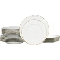 CreaTable Teller-Set Maria Theresia, Teller Set 18-tlg (18-tlg), 6 Personen, Porzellan, Traditionelle Porzellanform