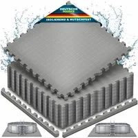 tillvex Pool-Bodenschutzfliese tillvex® Poolbodenmatten Matten für Pool Bodenschutzmatte Bodenmatte, Poolunterlage Bodenschutz Matten wärmeisolierend Untergrund, 24-St., Planschbecken & Whirlpool Poolmatte Bodenmatte Outdoor, Pool Bodenschutzmatte Se