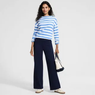 Starfish High Waist Hose mit weitem Bein für Damen in Petite-Größe, Damen, size: petite, Schwarz, Elasthan/Baumwoll-Mischung, by Lands' End