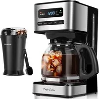 Taylor Swoden Filterkaffeemaschine, 1.8l Kaffeekanne, Wiederverwendbarem Filter, 1,8L, 24H Timer, Eiskaffee-Modus, 3 Stärkeauswahl Kaffeemaschine