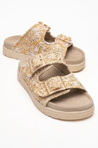 Milana Leder Double‑Strap Sandale (Women)