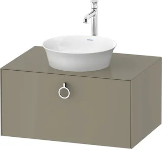 Duravit White Tulip Konsolenwaschtischunterbau wandhängend Stein Grau Hochglanz 800x550x408 mm - WT4 WT49800H2H2