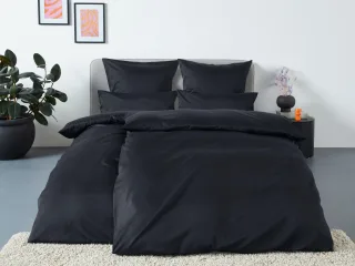 OTTO home Bettwäsche "Mila in 135x200, 155x220 oder 200x200 cm" 3 Stk. Mako-Satin, Bettwäsche aus Baumwolle, unifarbene Bettwäsche