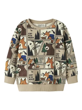 NAME IT - NMMOSWALDY LS NREG SWEAT BRU BOX - Gr. - 92