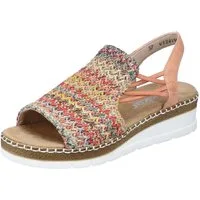 Rieker Sandale Sommerschuh, Sandalette, Keilabsatz, in modischer Optik