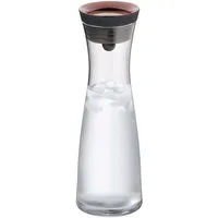 WMF Wasserkaraffe Basic für Kalt- und Warmgetränke, Silikonrand, 1 l Fassungsvermögen, Close-Up-Verschluss ink. integriertem Sieb, spülmaschinengeeignet