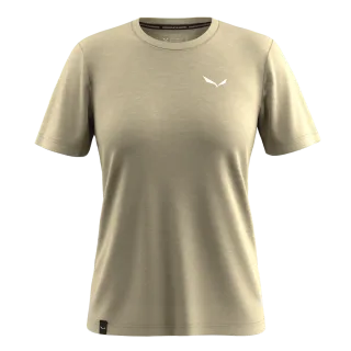 SALEWA - Eagle Minilogo Merino T-Shirt Damen - Beige (Gr.38)