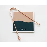 Yuveda Zungenreinigeraufsatz Zungenreiniger aus Kupfer, Ayurveda Zungenschaber für Ayurveda-Ritual