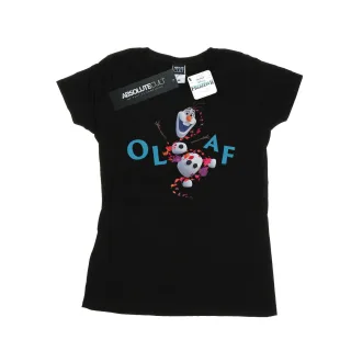 Disney - "Frozen 2 Olaf Leaf Jump" T-Shirt für Damen (Schwarz)