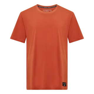 SALEWA - Eagle Logo Patch T-Shirt Herren - Beige (Gr.46)