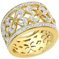 Diamonds by Ellen K. Fingerring Silber 925 mit 40 Diamanten zus. 0,20ct.