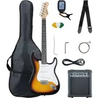 McGrey E-Gitarre Rockit elektrische Gitarre, ST-Style, Komplettset 4/4, 8-St., inkl. Verstärker, Tasche, Stimmgerät, Plektren, Gurt und Kabel, 10 Watt (RMS) Gitarrenverstärker inklusive!