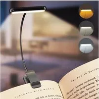 Lapalife LED Leselampe Akku Buchlampe Breites Licht, Klemmlampe mit 3 Farben & 10 Helligkeit, LED fest integriert, USB Aufladbar, Schwanenhals, Augenschonendes, für Nachtlesen ins Bett
