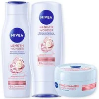 Nivea Haarpflege-Set Length Wonder Shampoo, Spülung, Haarmaske, 3-tlg., Set 3-tlg.
