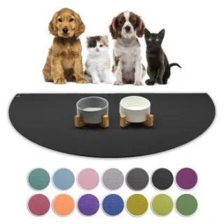 SANOZOO ® - Napfunterlage Halbrund - Öko-Tex und Made in Germany schwarz 30 cm, 60 cm