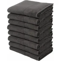 OTTO home Handtücher Juna, als Set und Serie erhältlich, 8 Handtücher, 50x100cm, Walkfrottier (8-St), 8-tlg. Handtuch-Set, 100% Baumwolle, mit Bordüre, Uni-Farben, weich
