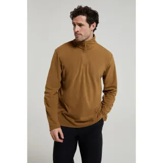 Mountain Warehouse - "Camber II" Fleece-Oberteil mit halbem Reißverschluss für Herren (Senf)