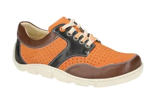 Eject 20007 FLIGHT Herrensport-Halbschuhe, orange/braun/schwarz, Echtleder, G...