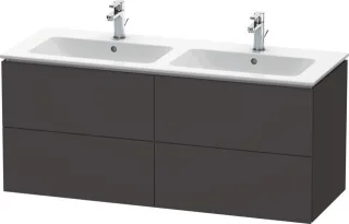 Duravit L-Cube Waschtischunterbau wandhängend Graphit Supermatt 1290x481x550 mm - LC625908080 LC625908080