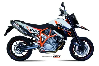 Sport Auspuff MIVV Suono Edelstahl KTM LC8 950 / 990 SUPERMOTO R Bj. 2005-2013 mit ABE