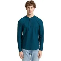 TOM TAILOR Denim Langarmshirt mit Knopfleiste