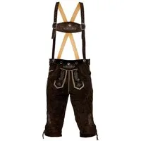 Steigenhöfer Manufaktur Trachtenlederhose Lederhose Herren Tracht Kniebund - Reinhold - 100% Rindsleder (Inklusive verstellbarer Träger) Traditionelle Echtlederhose - Ideal für Dein Oktoberfest Herren Outfit