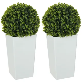 Homcom 2Er-Set, Grün, Kunststoff, 65 cm, Dekoration, Blumen & Zubehör, Kunstpflanzen