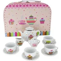 GICO Spielzeug-Arztkoffer Cupcake Teeservice – Porzellan-Set im Koffer für Kinder- 36379