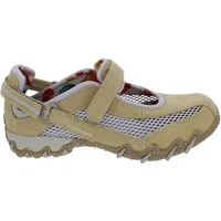 Allrounder by Mephisto Allrounder Sneaker Niro 47/06, Velourleder mit offenem Mesh, Hellbeige Klettschuh