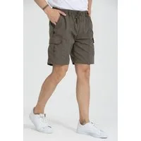 Kendindza Collection Cargoshorts Bermuda Herren Kurze Cargo Hose Schlupfhose Stretch Gummibund kurze hose Herren Cargoshorts Herren Sommer Stretch Gummibund