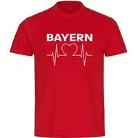 multifanshop T-Shirt Herren Bayern - Herzschlag - Männer