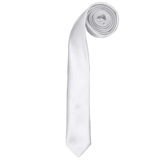 Premier Tie - Schlanke Herren-Retro-Arbeitskrawatte (2er-Pack) (Weiß)