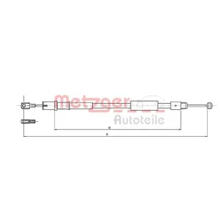 Metzger Handbremsseil hinten rechts Mercedes Vito