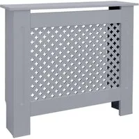 ML-DESIGN Heizungsverkleidung Heizkörperabdeckung aus Holz Heizkörperverkleidung für die Heizung, Zubehör für Heizkörper, Heizungsabdeckung lackiert Wabenmuster 78x19x82 cm Grau aus MDF