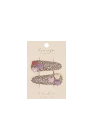 Leevje Haarspangen 'Glitter Heart Clips'