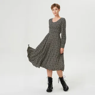 Tailliertes Blusenkleid mit Liberty-Print und tiefem Rückenausschnitt
