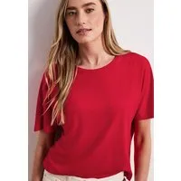 STREET ONE Kurzarmshirt Sommershirt in Unifarbe
