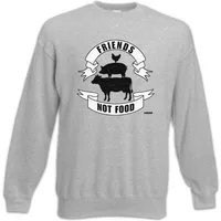 Urban Backwoods Sweatshirt Friends Not Food Animals Sweatshirt Veganer Speziesismus Vegan (1-tlg) Vegetarier Tierschutz Buddies Homies