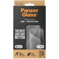 Displayschutz, Schutzfolie transparent/schwarz, iPhone 15 Pro Max, EasyAligner