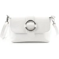 ITALYSHOP24 Schultertasche MADE IN ITALY Damen Leder Tasche Umhängetasche Cross Over Body Clutch, Messenger Bag Brusttasche Hüfttasche Freizeit Abendtasche Smartphone