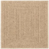vidaXL Teppich Teppich ZIZUR 120x120 cm Jute-Optik Indoor und Outdoor, Quadrat