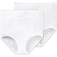 Schiesser Maxislip "Cotton Essentials" (2er Pack) mit zarten Stickerei-Motiven
