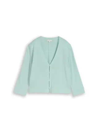 Tom Tailor - Cardigan aus Baumwolle blue haze - Gr. - XXL