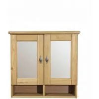 OTTO home Badezimmerspiegelschrank Rauna aus massiver Kiefer, Breite 64 cm, mit Spiegel, made in EU
