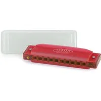 Classic Cantabile Mundharmonika FunKids Blues Harmonica ideal für Kinder, C-Dur C, diatonisch, inkl. Kunststoff-Etui, 20 Stimmzungen aus Phosphorbronze
