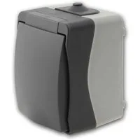 ChiliTec Aufputz-Steckdose NUQUI Feuchtraum Steckdose IP54 Aufputz 250V~/16A