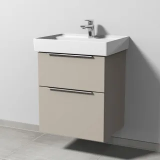 Sanipa 3way Waschtischunterbau zu Villeroy & Boch Collaro Waschtisch mit 2 Auszügen, Kaschmir-Matt UP8331U
