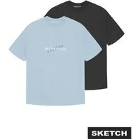 Jack & Jones Junior Rundhalsshirt JCOETERNA FRONT PRINT TEE SS 2PK MP JNR (Packung, 2-tlg) Baumwolle, regular fit